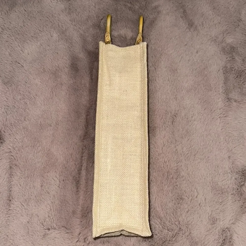 Burlap Wine Bag with Benjamin Franklin Quote NWOT